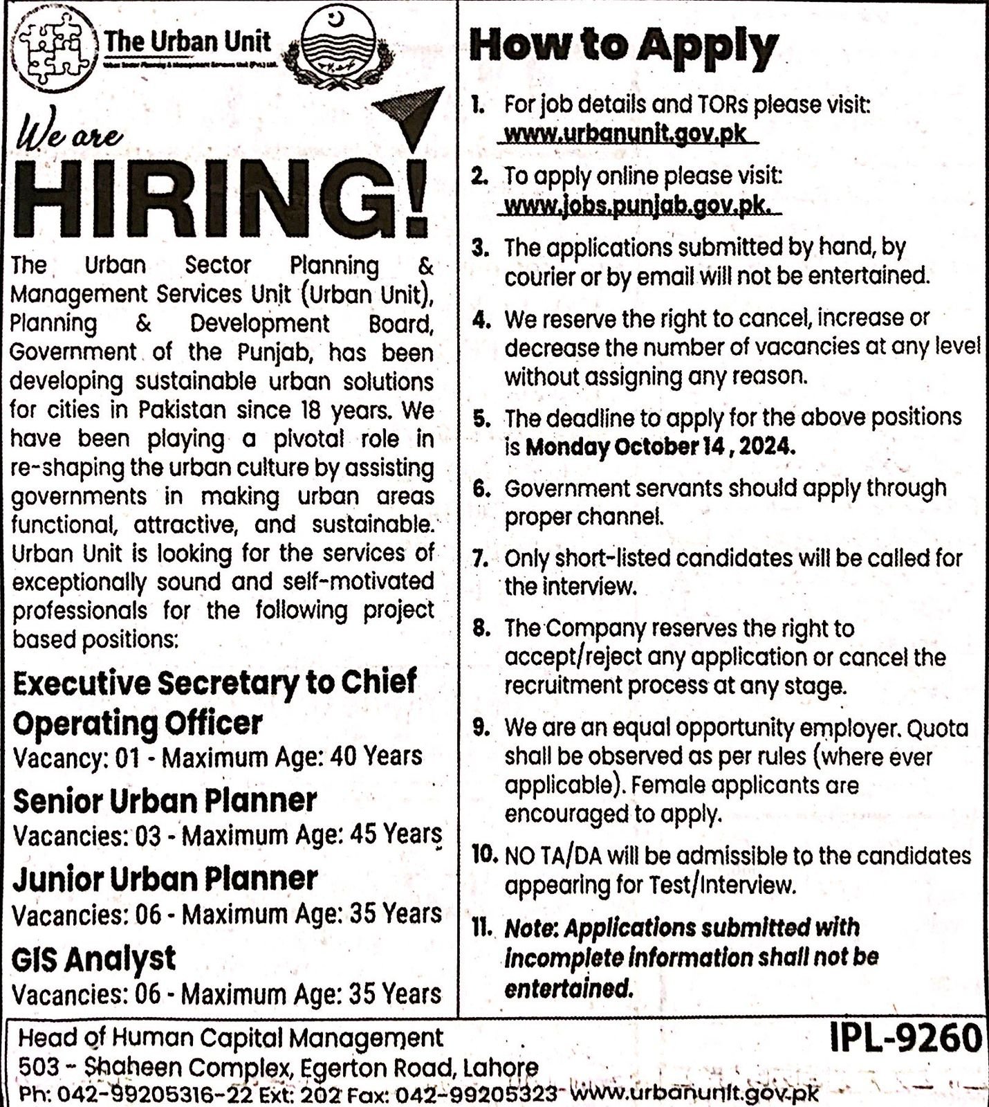 Senior Urban Planner 